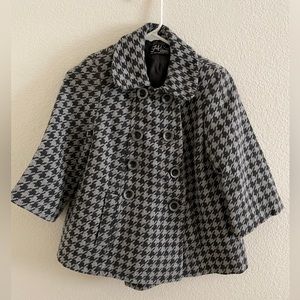 Zara Trafaluc button poncho coat